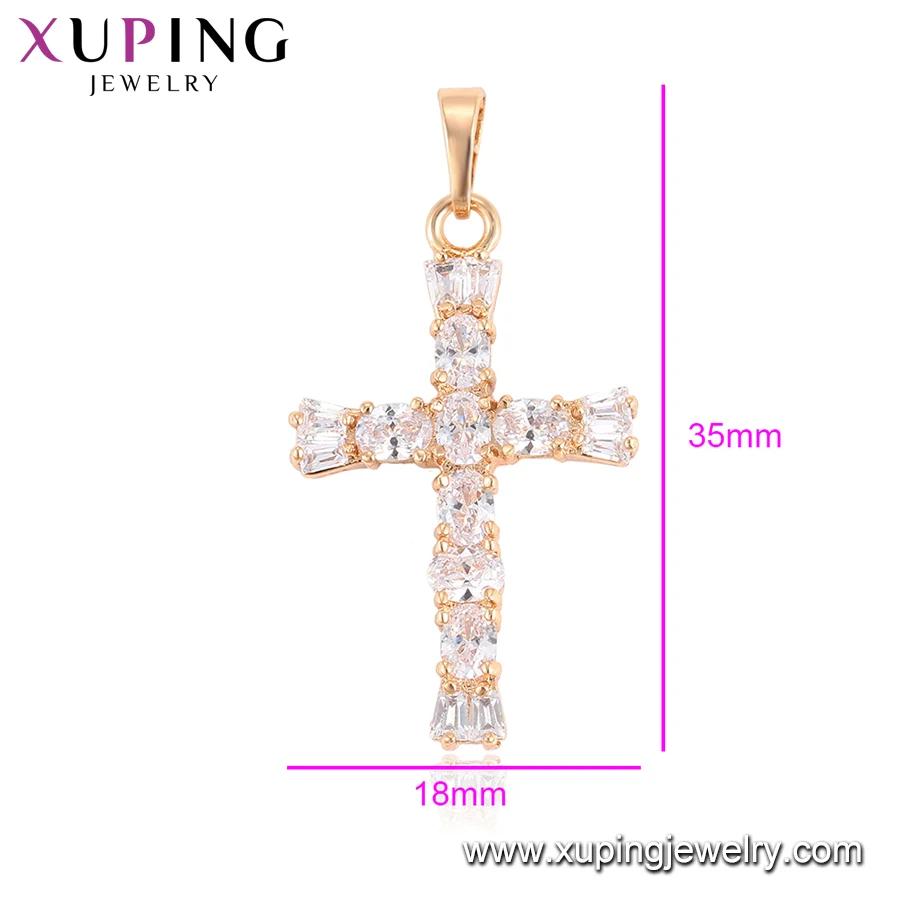 33286 Xuping High Quality Well Design Fancy Cross Pendant Gold Filled Jewelry