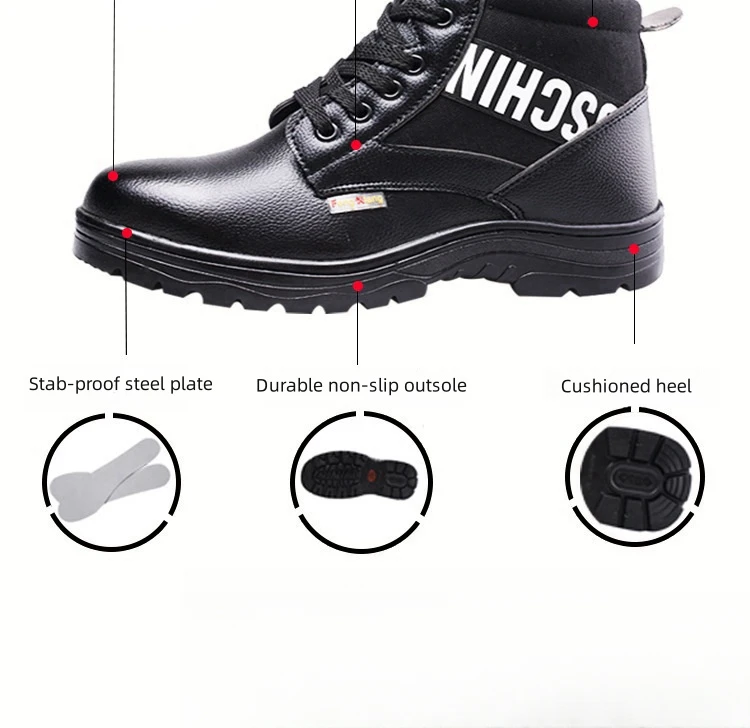 Men's Autumn Safety Shoes With Leather Upper Antismashing And Antistab Features Buy Eva