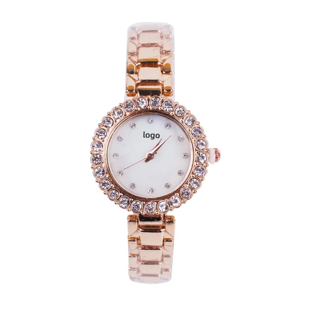 Luxury Women Rose Gold Watch Fashion Ladies Quartz Diamond