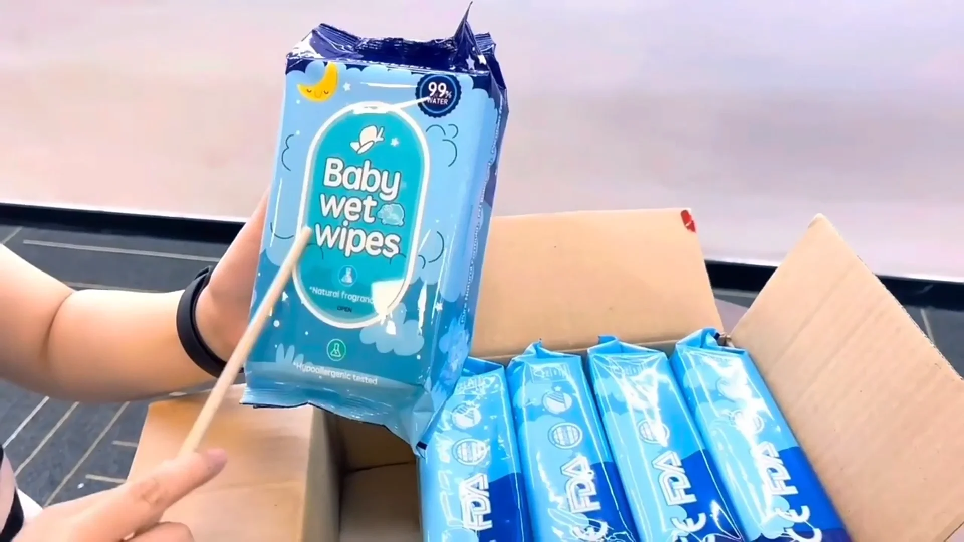 Organic Biodegradable Flushable Sensitive Baby Wipes For Newborn Baby