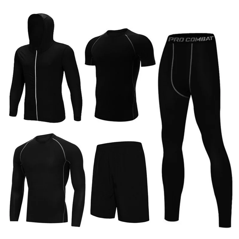 Men's Tracksuits Slim Fit Training&jogging Wear Compression Sportswear ...