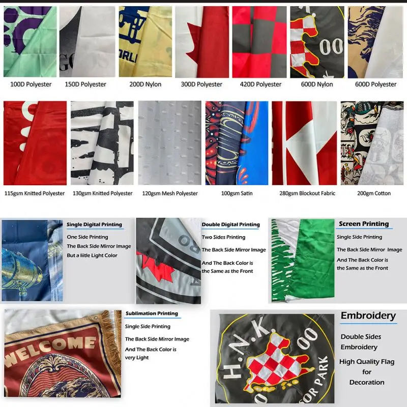 Your Own Design Digital Silk Screen Print Sublimation Printed Custom Flags and Banners 3X5 Customized Flag