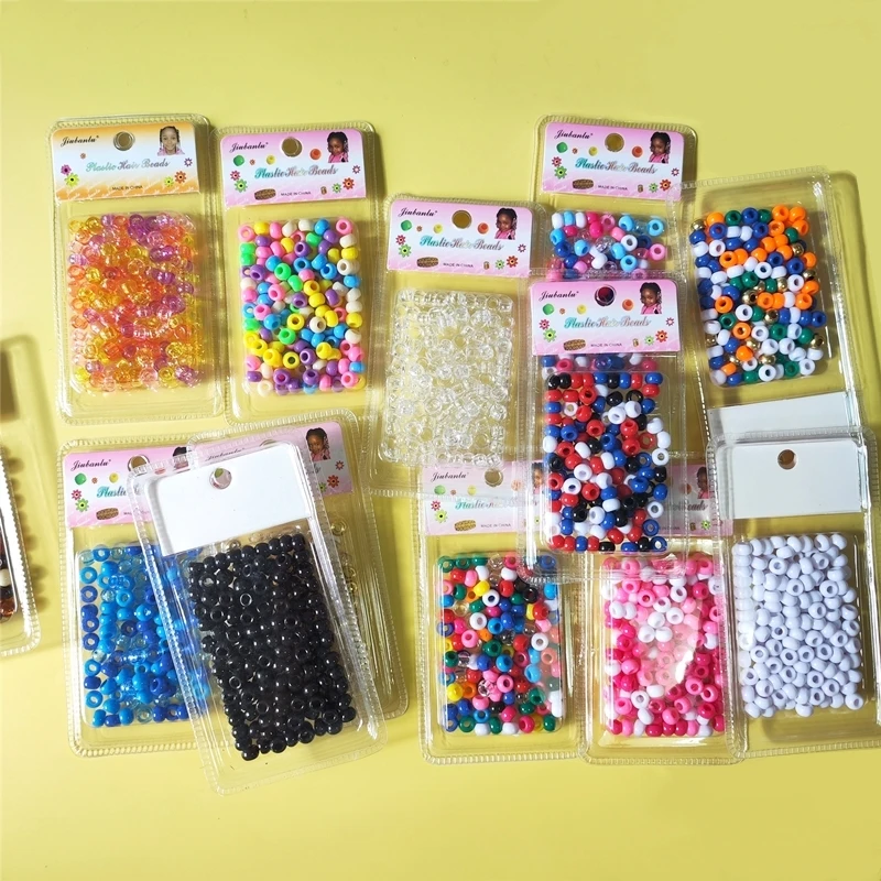 Ruyan Plastic Pony Bead Braid Beads Hair Accessories For Braids