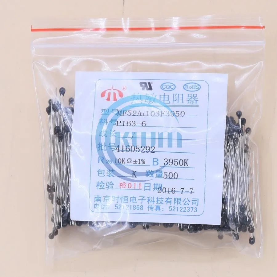 Лидер продаж, терморезистор NTC 2 мм 10K 1% 3950MF52A103F3950