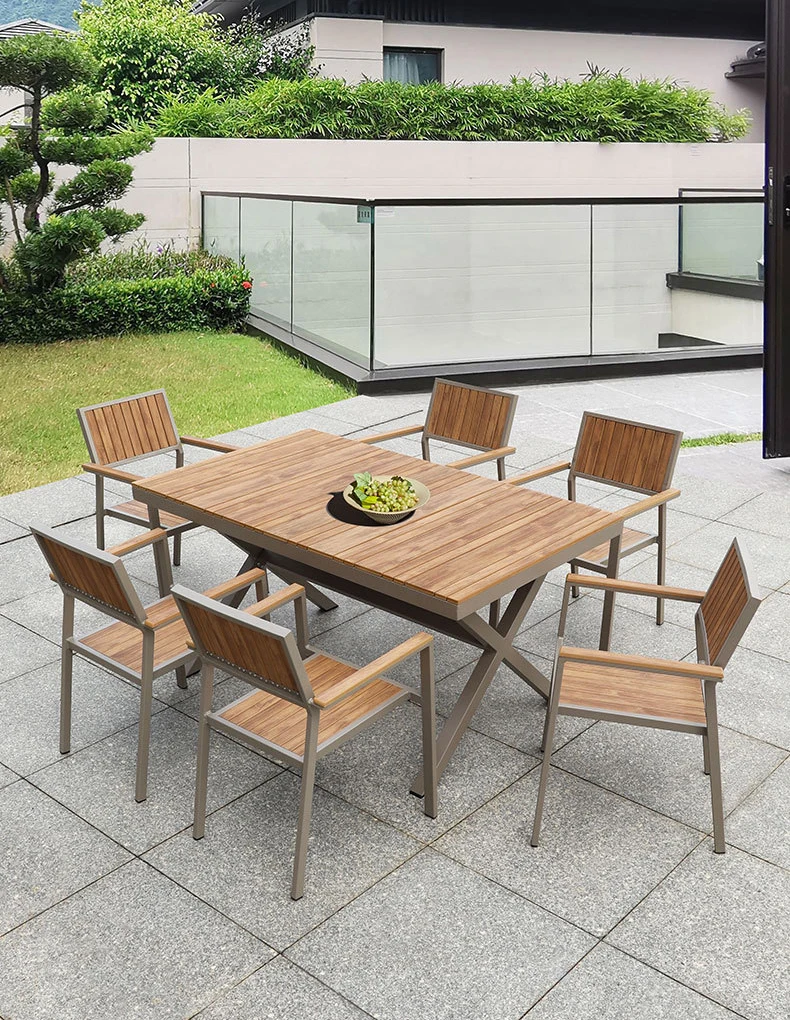 Modern Villa Outdoor Plastic Wood Furniture Leisure Hotel Outdoor