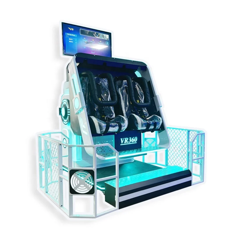 9D VR 360 Chair Dual-Seat Roller Coaster Simulator 360 Degree Arcade Game Capsule Virtual Reality Game Machine for Outdoor Dubai