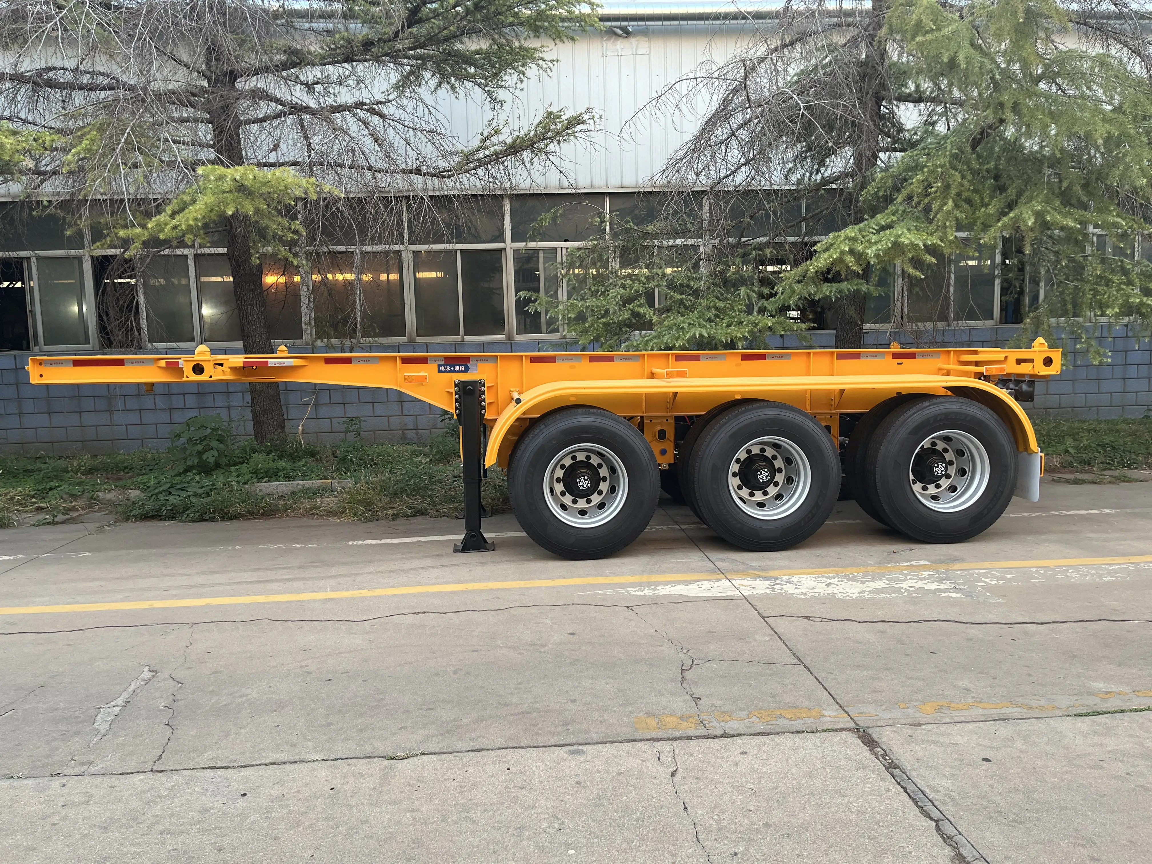 Vehicle Master 40 Ft Steel Container Chassis Skeleton Semi-Trailer 40T Bulk Cargo Transport