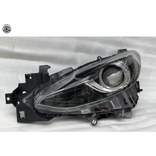 Black/Clear Halogen Headlight Set For 2014-2016 Mazda 3 – Left & Right – Direct Replacement