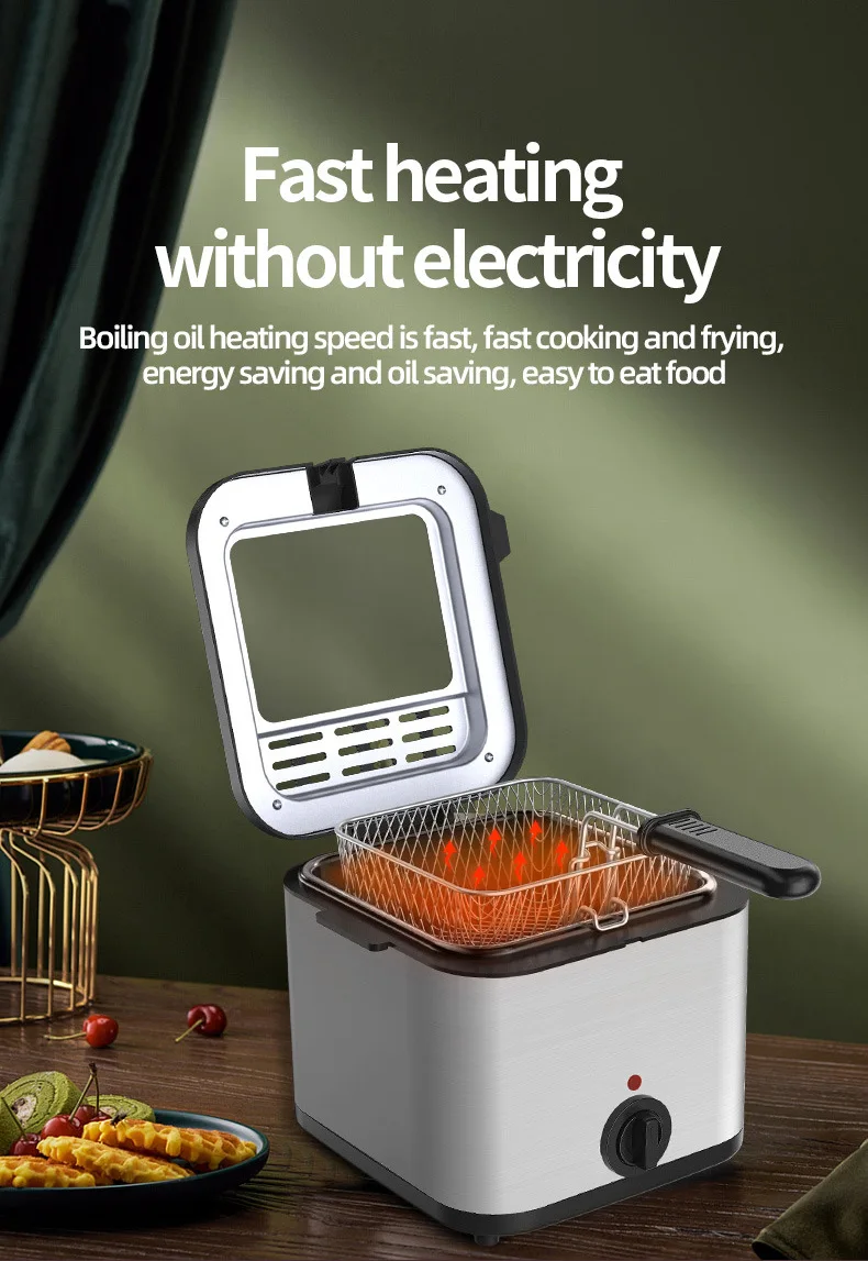 Small Fryer For Home Use / Simple Frying Food Quick And Easy / Electric