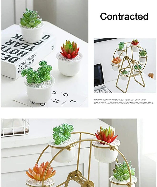 Hidyliu Vasi Per Piante Succulente Vaso Creativo grasse e casette per fiori artificiali per casa ufficio balcone decorazione ornamentali