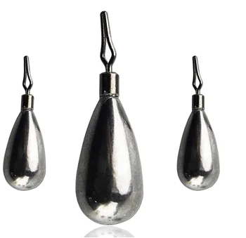 TOPIND 97% Tungsten Tear Drop Style Fishing Sinkers Tungsten Tear Drop Shot Weights with 4 Color