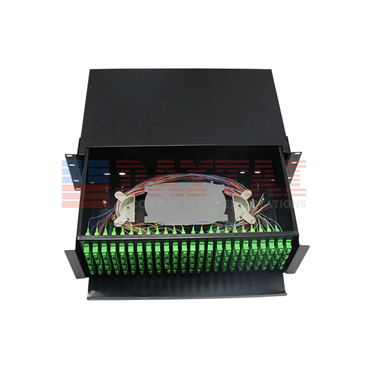 96 144 Core Sc Fiber Panel Rack Mount Odf Fiber Optic Distribution ...