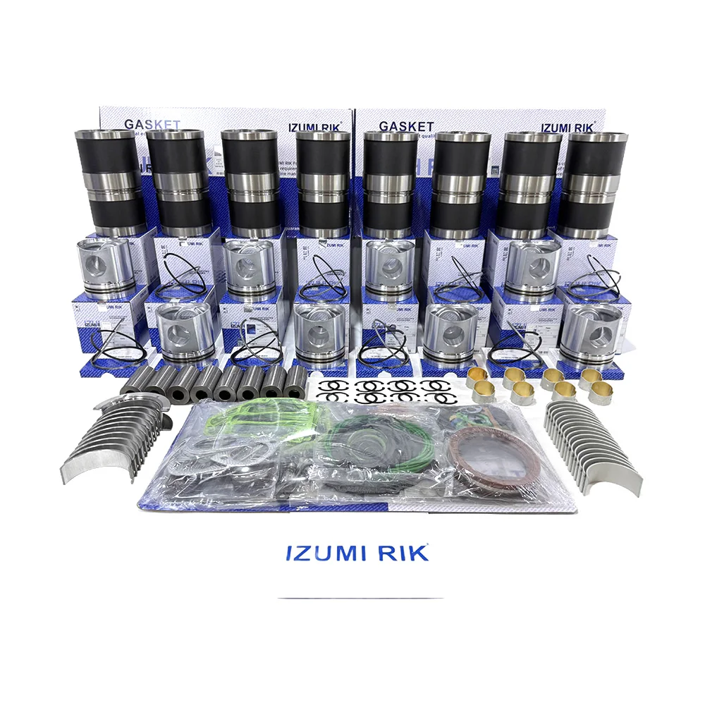 IZUMI RIK 8DC8, 8DC9, 8DC10, 8M20 Комплект для капремонта с прокладками, коренные и шатунные вкладыши с упорными полукольцами для Mitsubishi