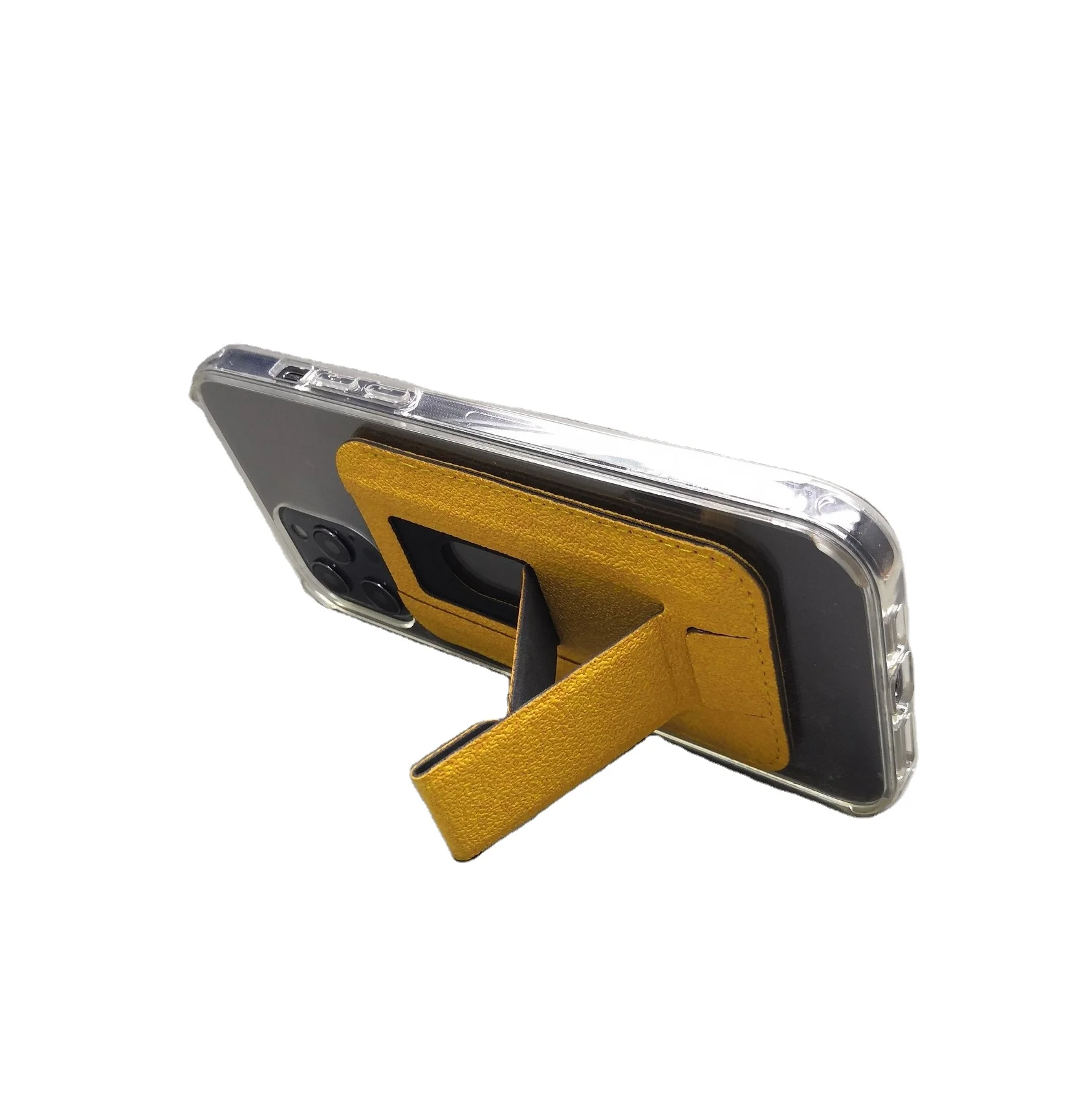 Индивидуальный дизайн, кожаный магнитный держатель для карт премиум-класса, подставка для мобильных телефонов с захватом для пальцев