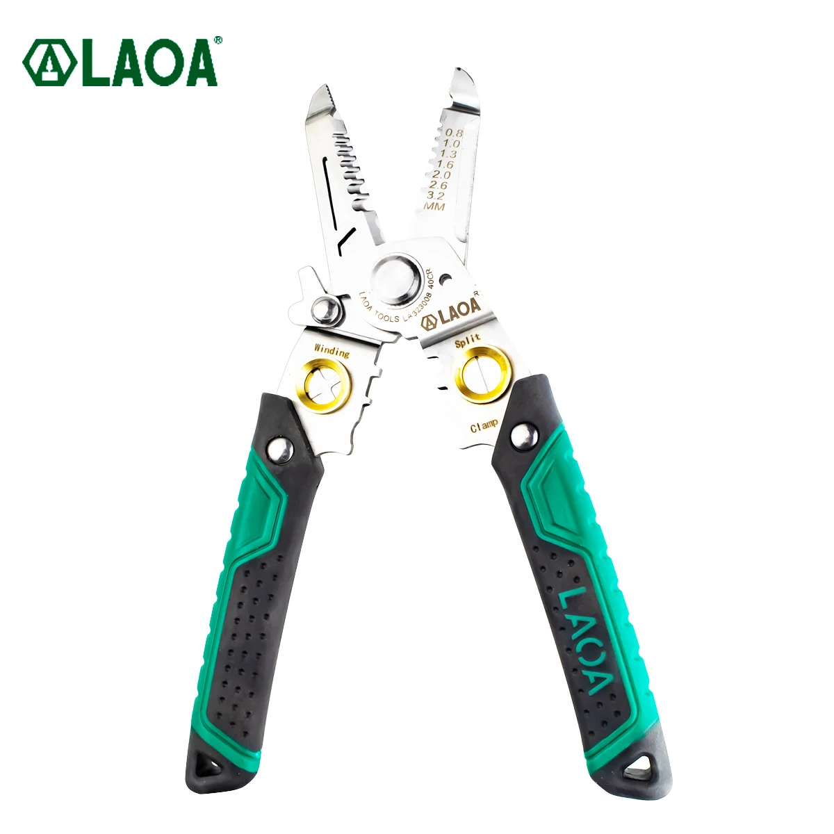 LAOA 8in Stainless Steel Cable Cutter - Multi-Function Wire Cutting Stripping Crimping Tool