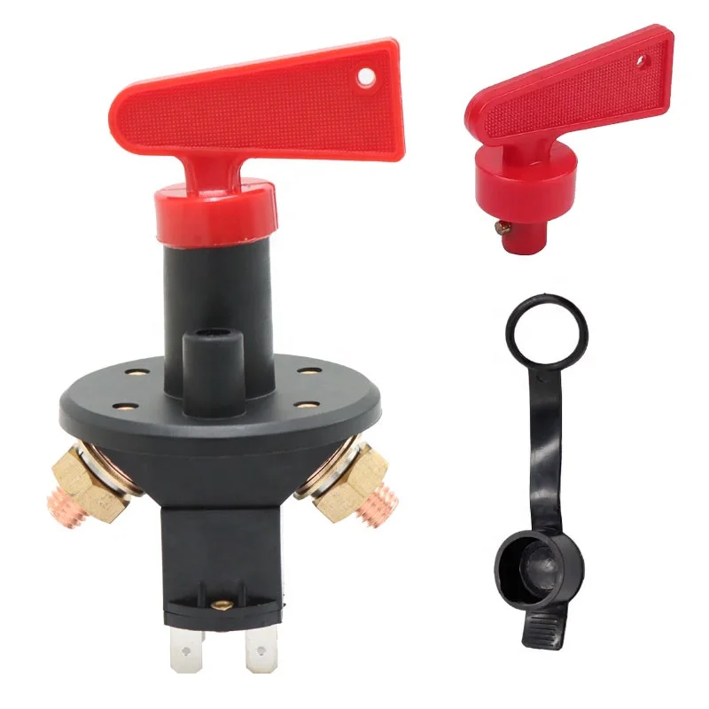 シャルページ 200A Battery Switch with Key DC 12V-24V 4 Hole Isolator Cut