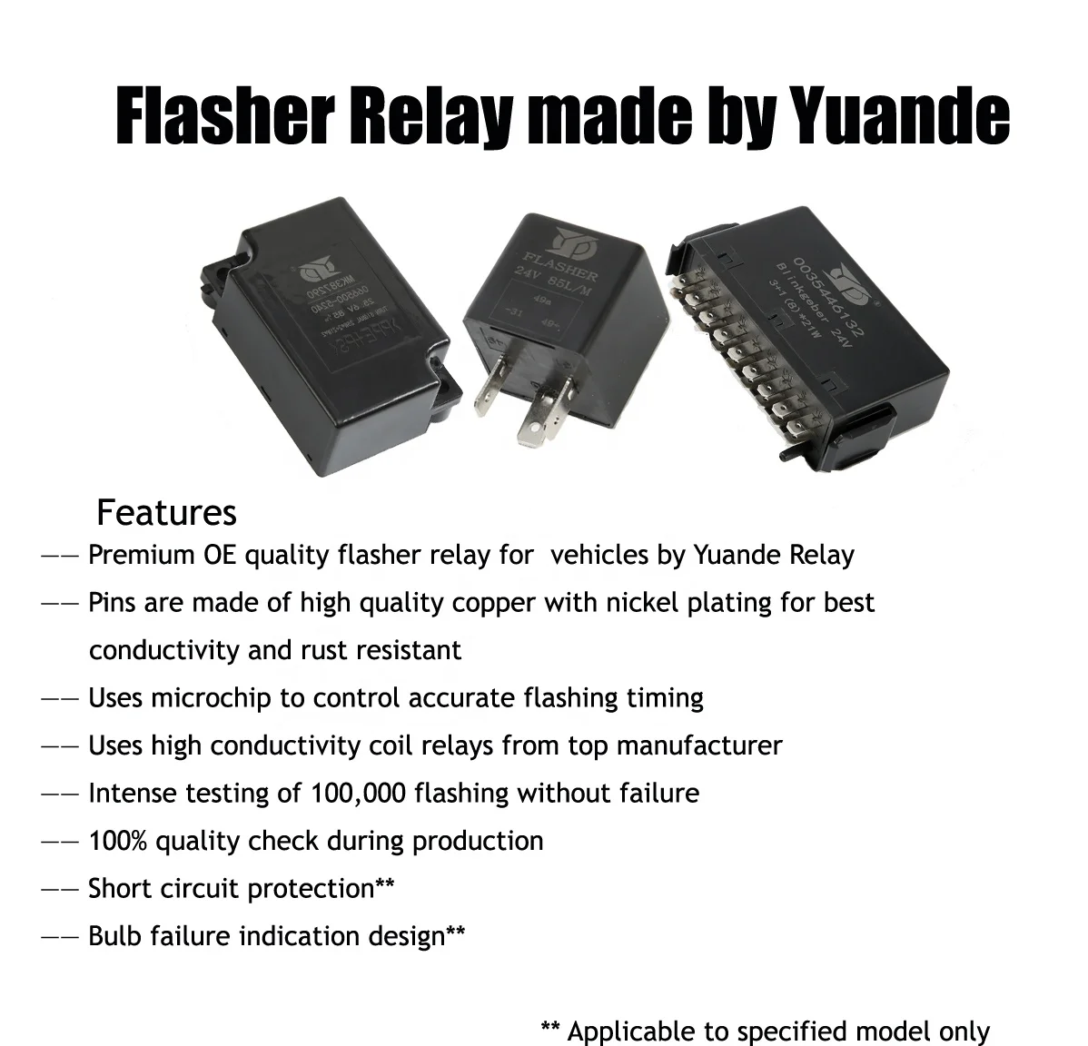 95550-43300 Flasher Relay - Reliable 12V LED Hazard Lights