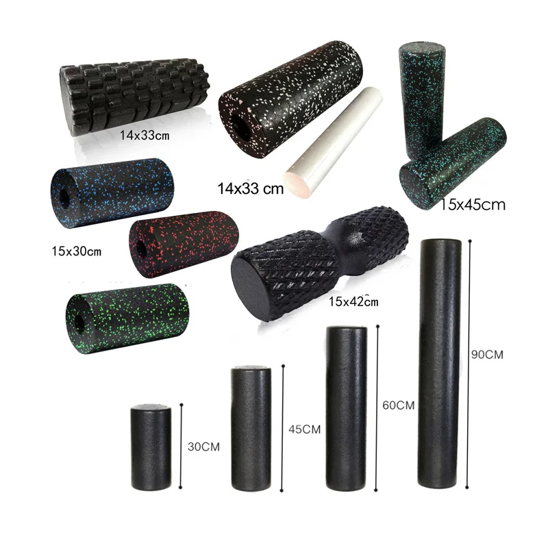 Wholesale High Density  Epp Yoga Massage Foam Roller Water Bottle Set Foam Rollers Massager for Exercise