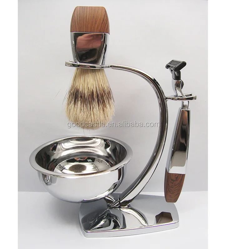 best selling pig hair brush shaving set and mens grooming