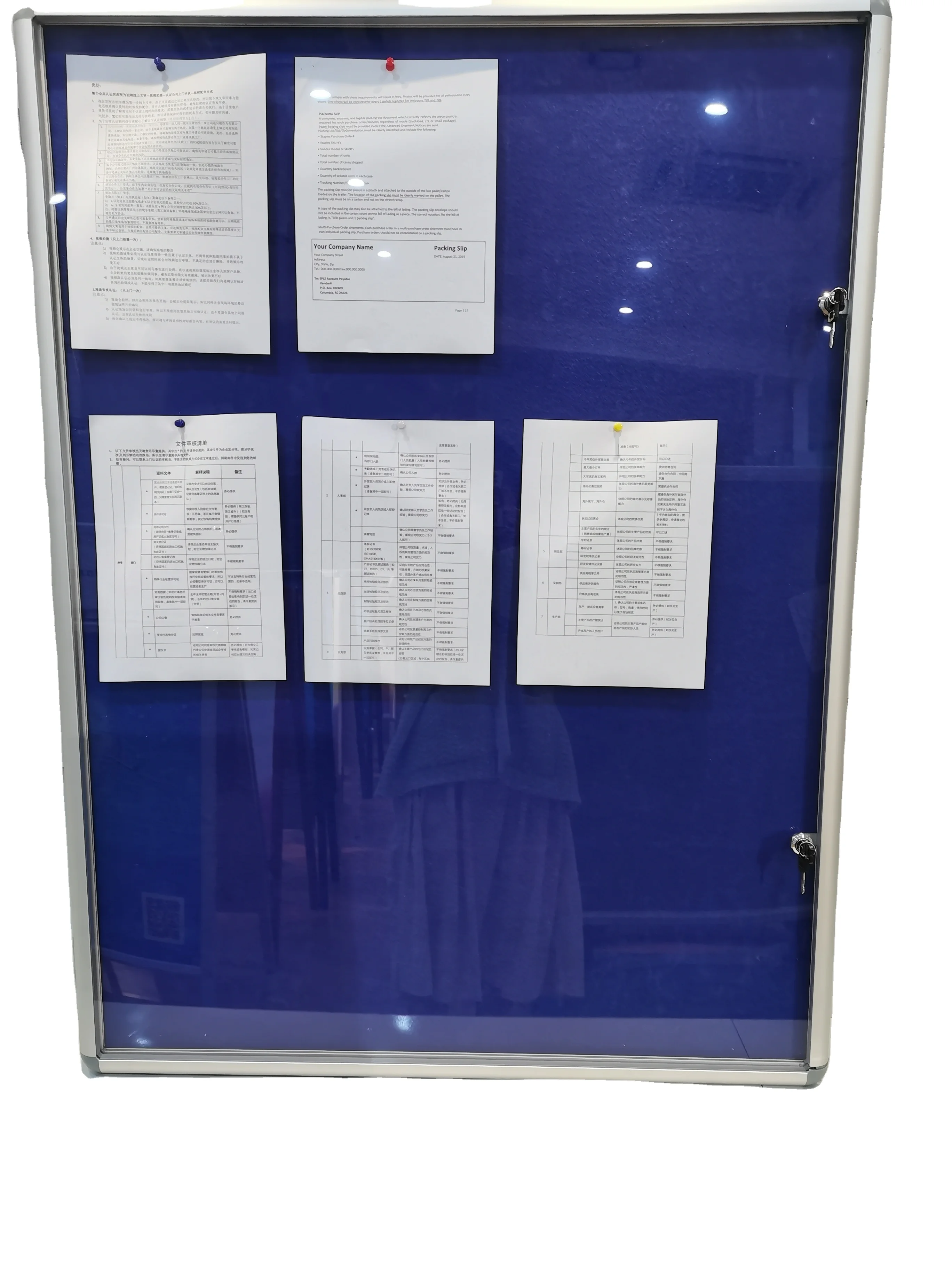 Lockable Snap Frame Aluminum Acrylic Board Frame With Key 27MM Notice Board Photo Display