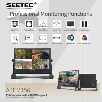 SEETEC ATEM156 15.6" Professional Monitor, Supports Aspect Ratio Markers, for Video Conference & Live Stream detail image