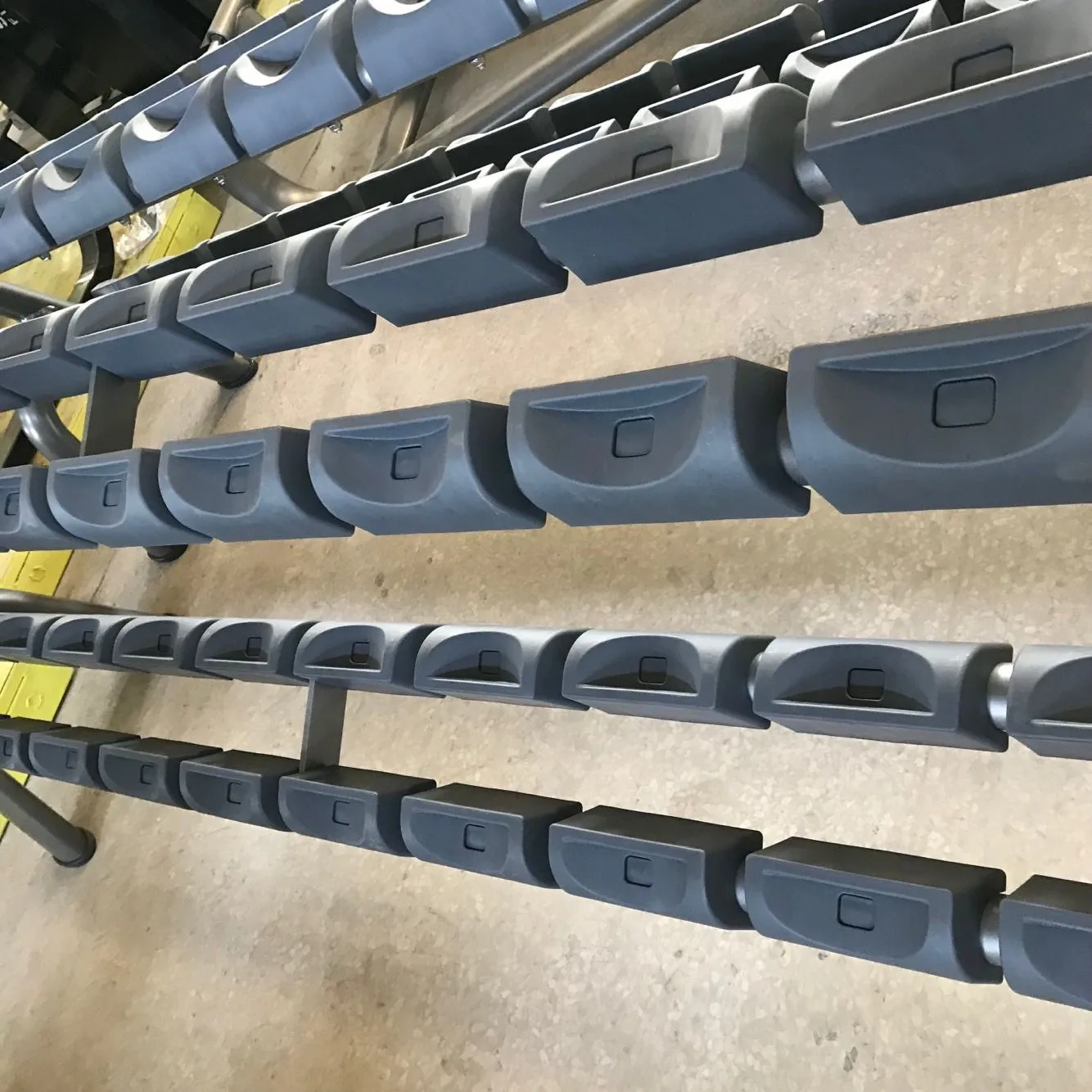 MND FITNESS Unique Outlook Three Rows Dumbbell Rack Gym Equipment