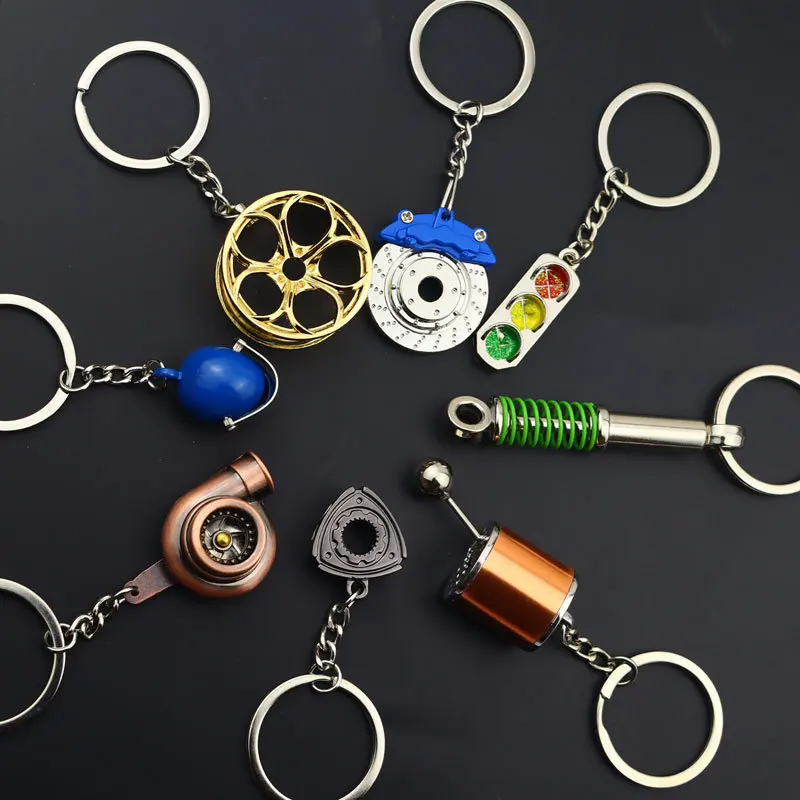 Car Gearbox Gearhead Keychain Manual Transmission Lever Metal Key Ring