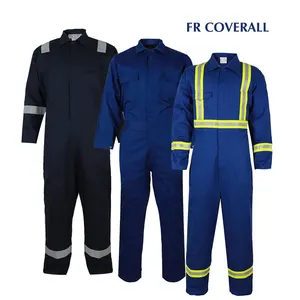 Factory Supply NFPA 2112 Flame Resistant Welder FR Industrial Reflective Fire Retardant Fireproof Electrical Coveralls