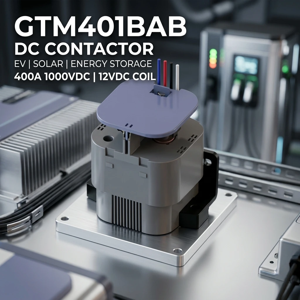 คอนแทคเตอร์แบบ DC ที่มีความแข็งแรงสูงรุ่น GTM401BAB สำหรับ Sensata-Gigavac ความจุสูงสุด 400A, 12VDC, 1000VDC การแยกฉนวนชั้นยอดสำหรับระบบอัตโนมัติในโรงงาน