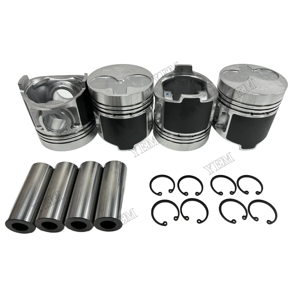 4 Sets N844 STD Piston + Ring for Shibaura N844 Excavator Engine Parts 2