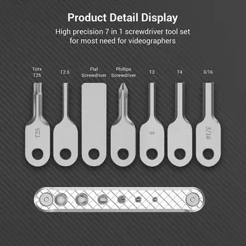 SMALL RIG Folding Tool Set with Screwdrivers and Hex Key Wrenches Seven Functional Tools Included - AAK2213D detail image