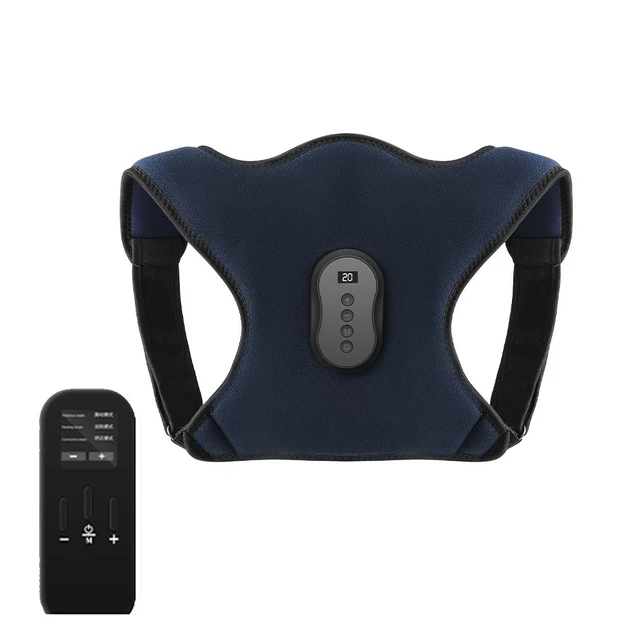 Adjustable Upper Brace Neck & Shoulder Massager Breathable Back Support Straightener with Posture Corrector and Back Strap
