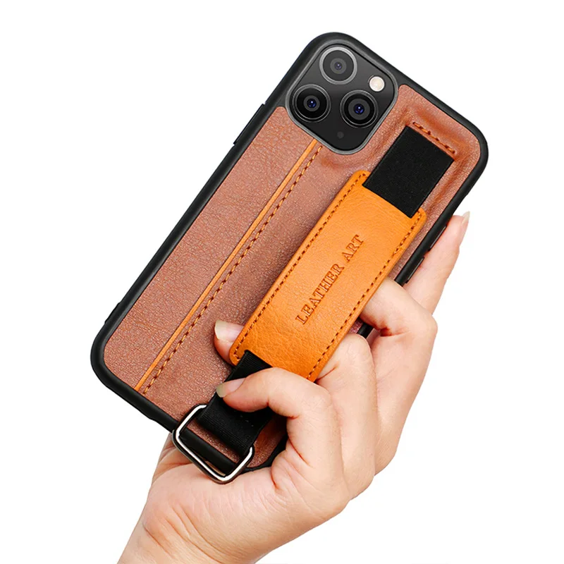 Back Holder Luxury Leather Case for iPhone 12 Series 
