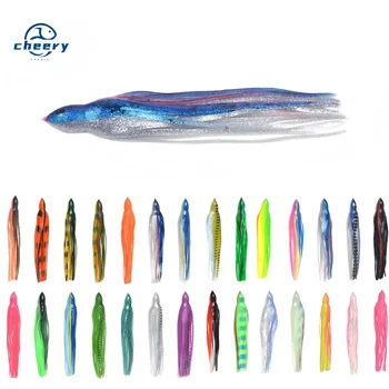 Cheery UV Enhanced Soft Plastic Replacement Big Game Trolling Squid Fishing Lure Rubber Skirts – Soft Lure – view 2