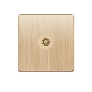 Uk wall socket single TV socket plate  ,high quality Golden Pc panel