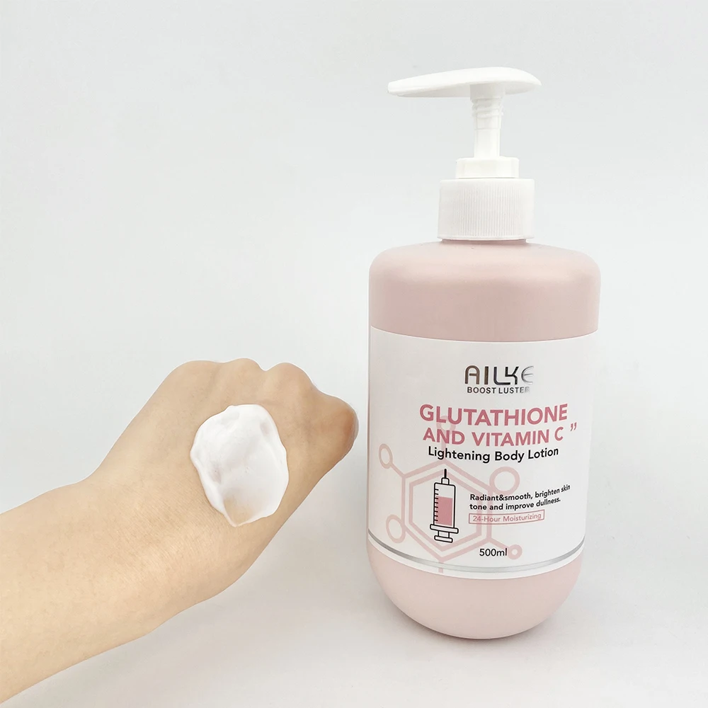 glutathione and vitamin c lightening body lotion Private Label Glutathione Vitamin C Body Lotion Cream Regenerating Moisturizing Revitalizing Lotion 500ML for Black Women