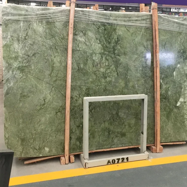 Engineered Ming Dandong Ming Green Marble for Our Own Block, Dark Green Tile