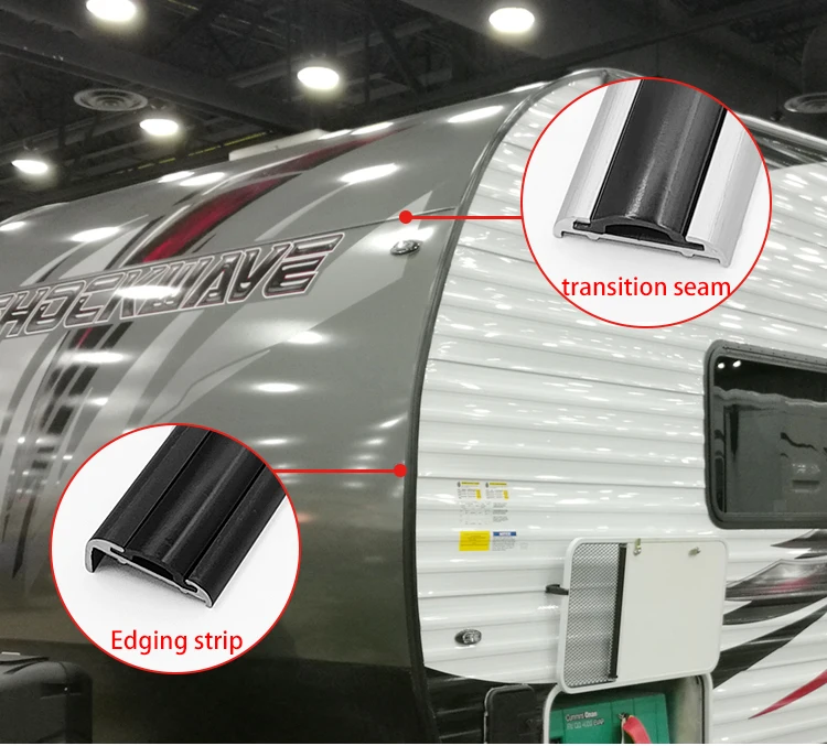Rv Caravan Motorhome Accessories Edging Strip Black And White Edge