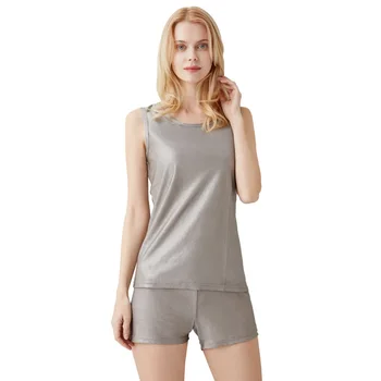 Women's  knitted silver protective clothing radiation protection short-sleeved suit