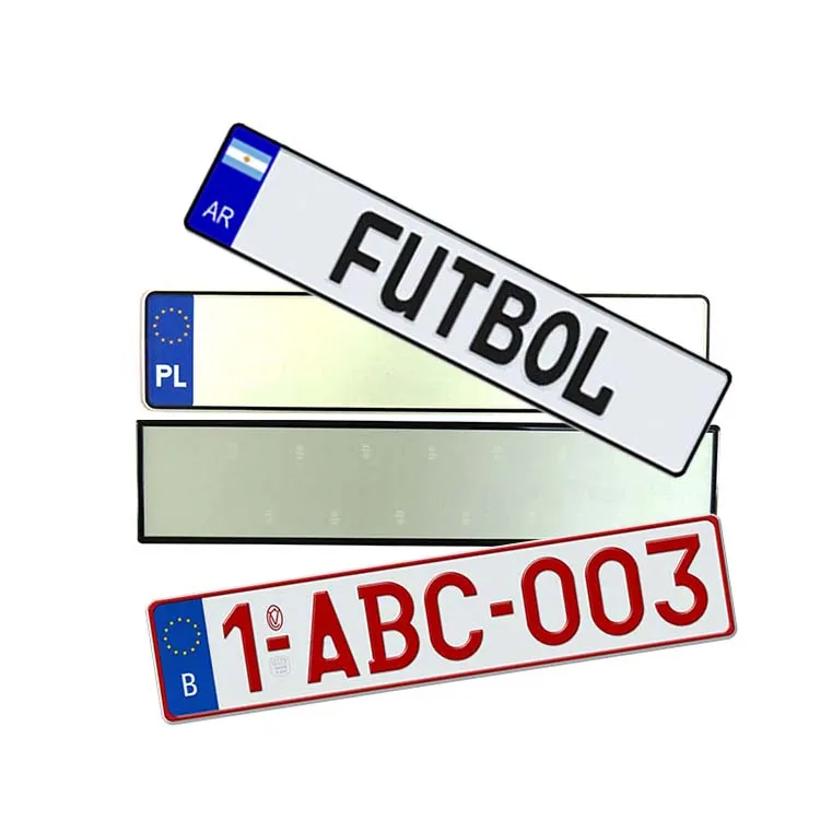 Custom Blank Reflective European License Plate