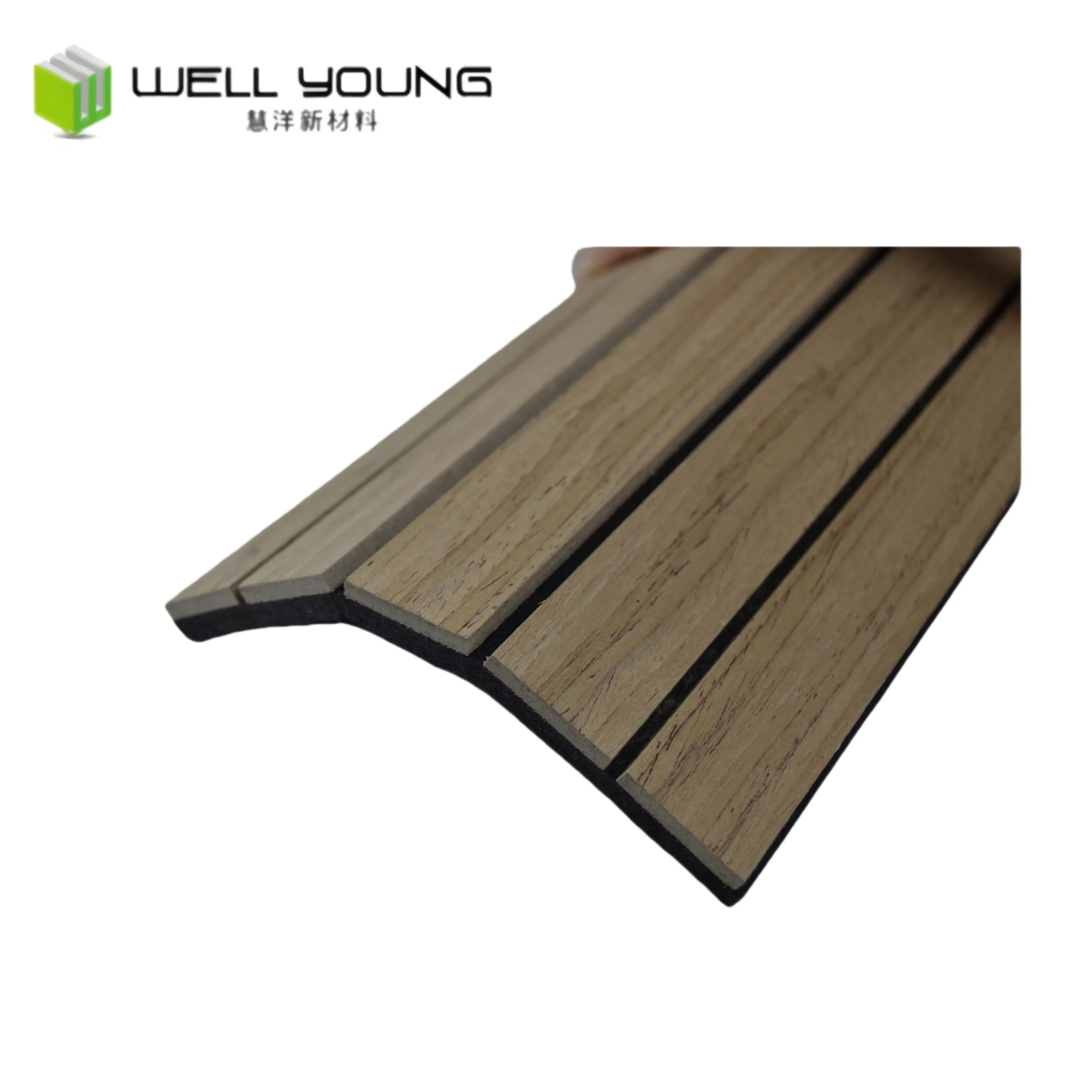 Popular Curved Soundproof Acoustic Ceiling Panels Wood Slat Acoustic Wall Panels for Office Building