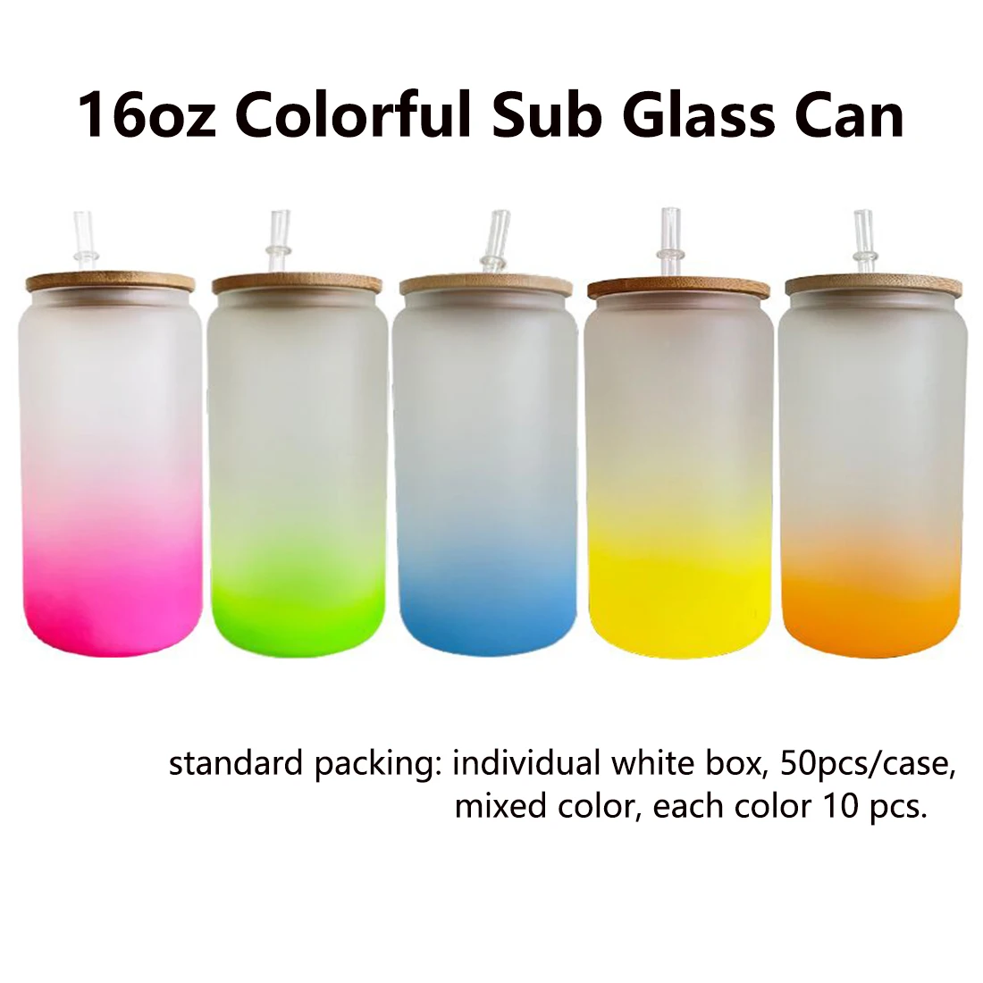 6 COUNT-16 OZ SUBLIMATION GLASS CAN – Simply Blanks