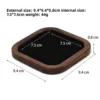 Small square - Black velvet
