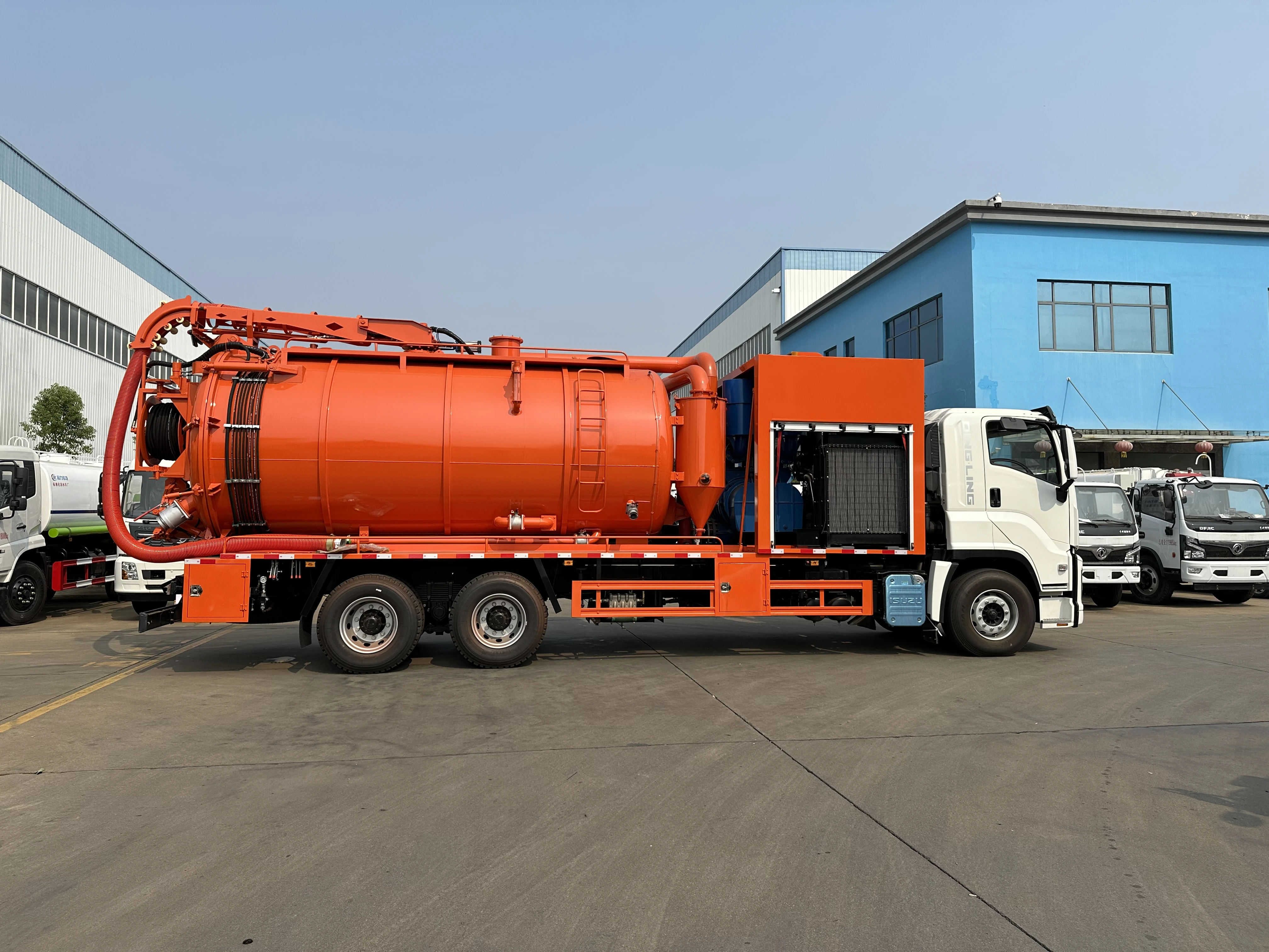 product isuzu 6x4 15 cbm vacuum tank vehicle diesel fuel sewage suction trucks with manual transmission-5