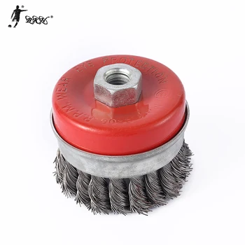 BKH factory sell many size steel/stainless steel wire brush twisted knot cup brushes