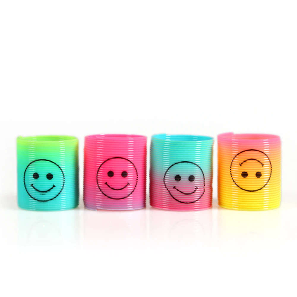 Small Size Compression Plastic Magic Spring Circle Classic Circles Rain Bow Circle Toys for Children