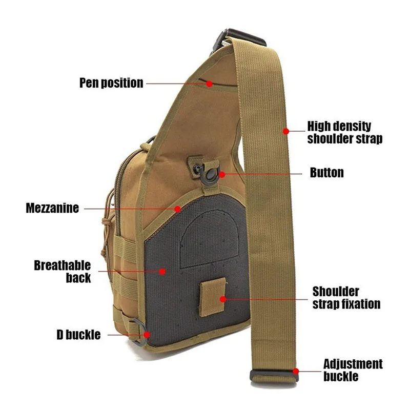 Factory Direct Sales Camouflage Training Shoulder Bag Outdoor Tactical Messenger Bag Tactical Shoulder Sling Bag
