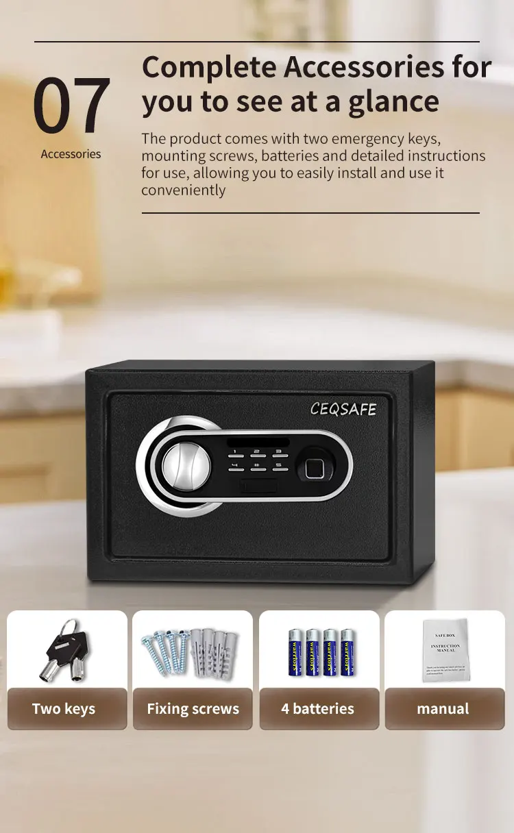 CEQSAFE Wholesale Energy Saving Metal Electronic Hotel Cion Safe Deposit Box factory