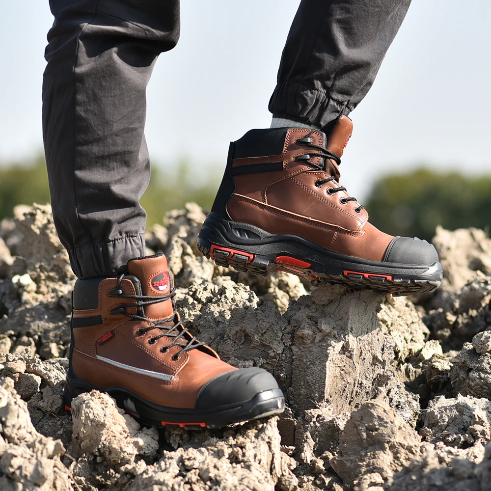 Safetoe-zapatos de seguridad para hombre, calzado de trabajo Industrial  resistente al aceite y al ácido, Punta compuesta S3, diseño alemán,