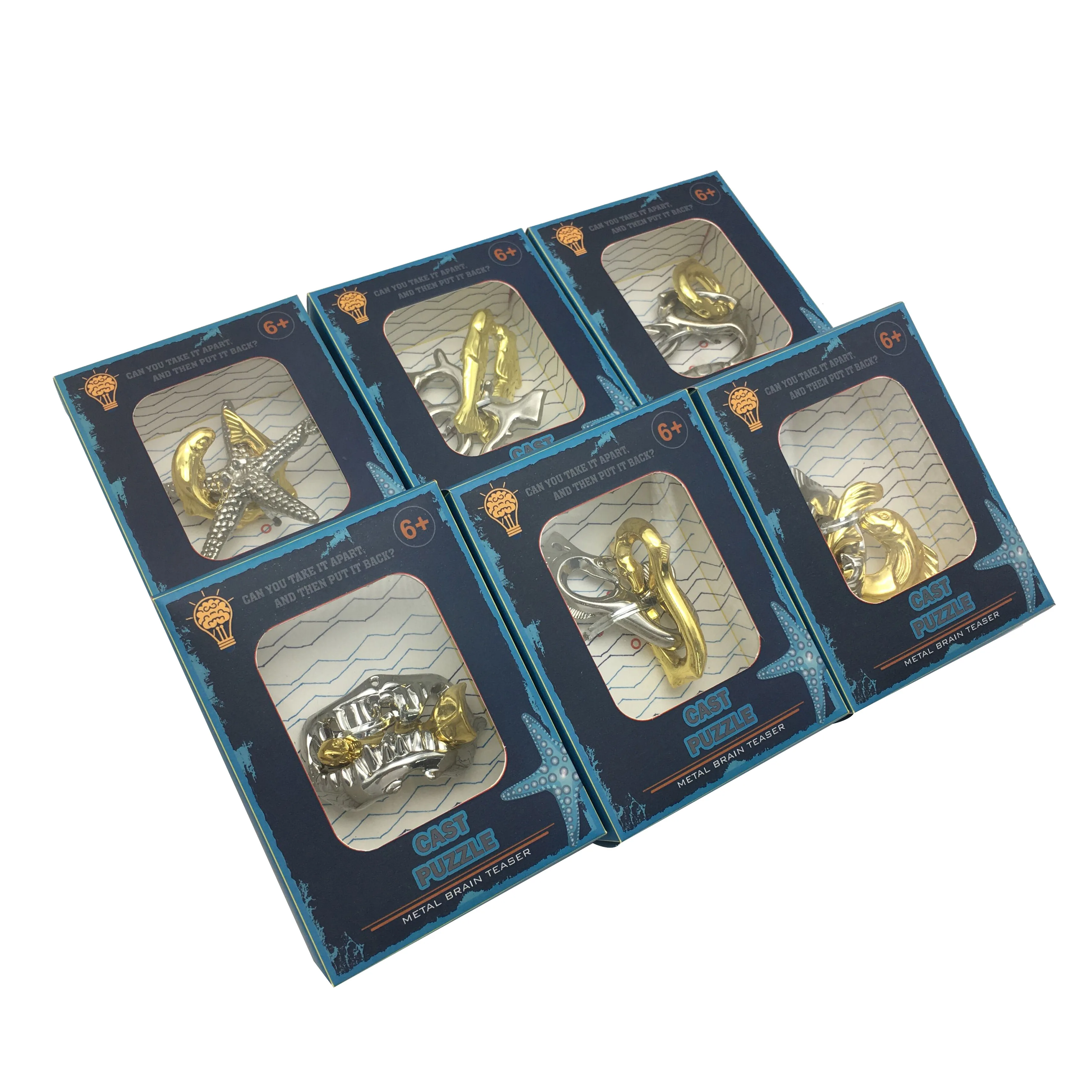 Metal Ring Puzzle Solution Casting Iron Intelligence Metal Puzzle for Adult